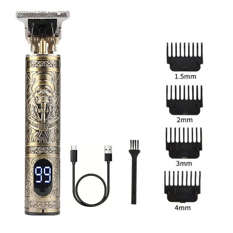 T9 Electric Hair Clipper – Three-Speed USB Metal Trimmer T9 Electric Hair Clipper – Three-Speed USB Metal Trimmer