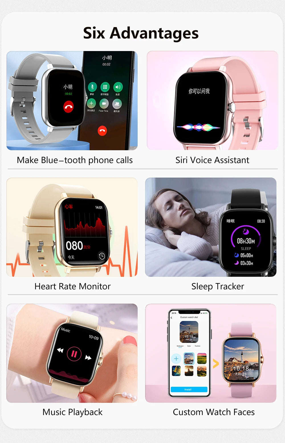 0.83" Sports Smartwatch – Fitness & Health Tracker