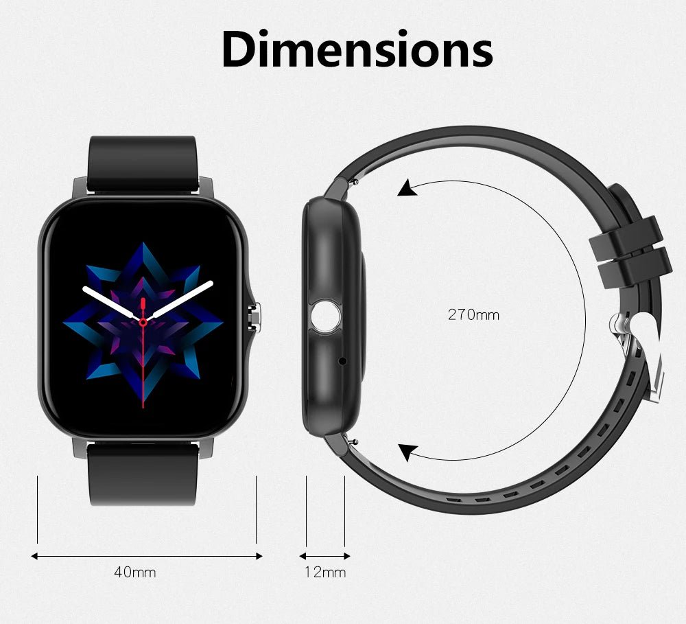 ⌚ 2025 Smart Fitness Watch – Bluetooth Call & Heart Rate Monitor