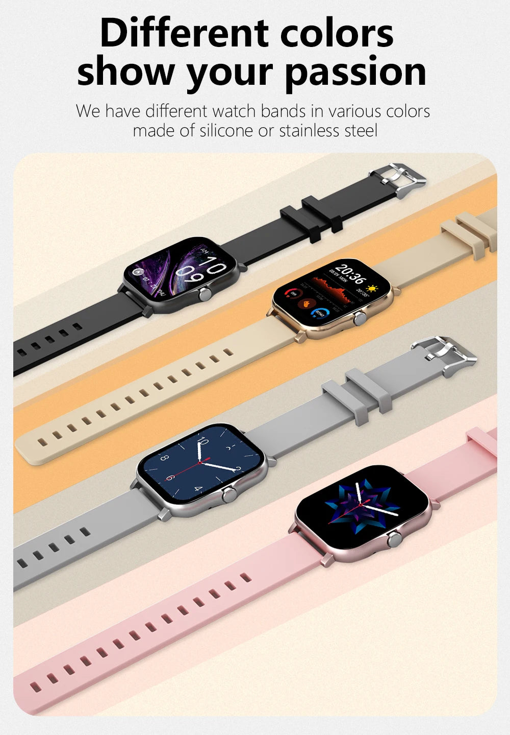 0.83" Sports Smartwatch – Fitness & Health Tracker