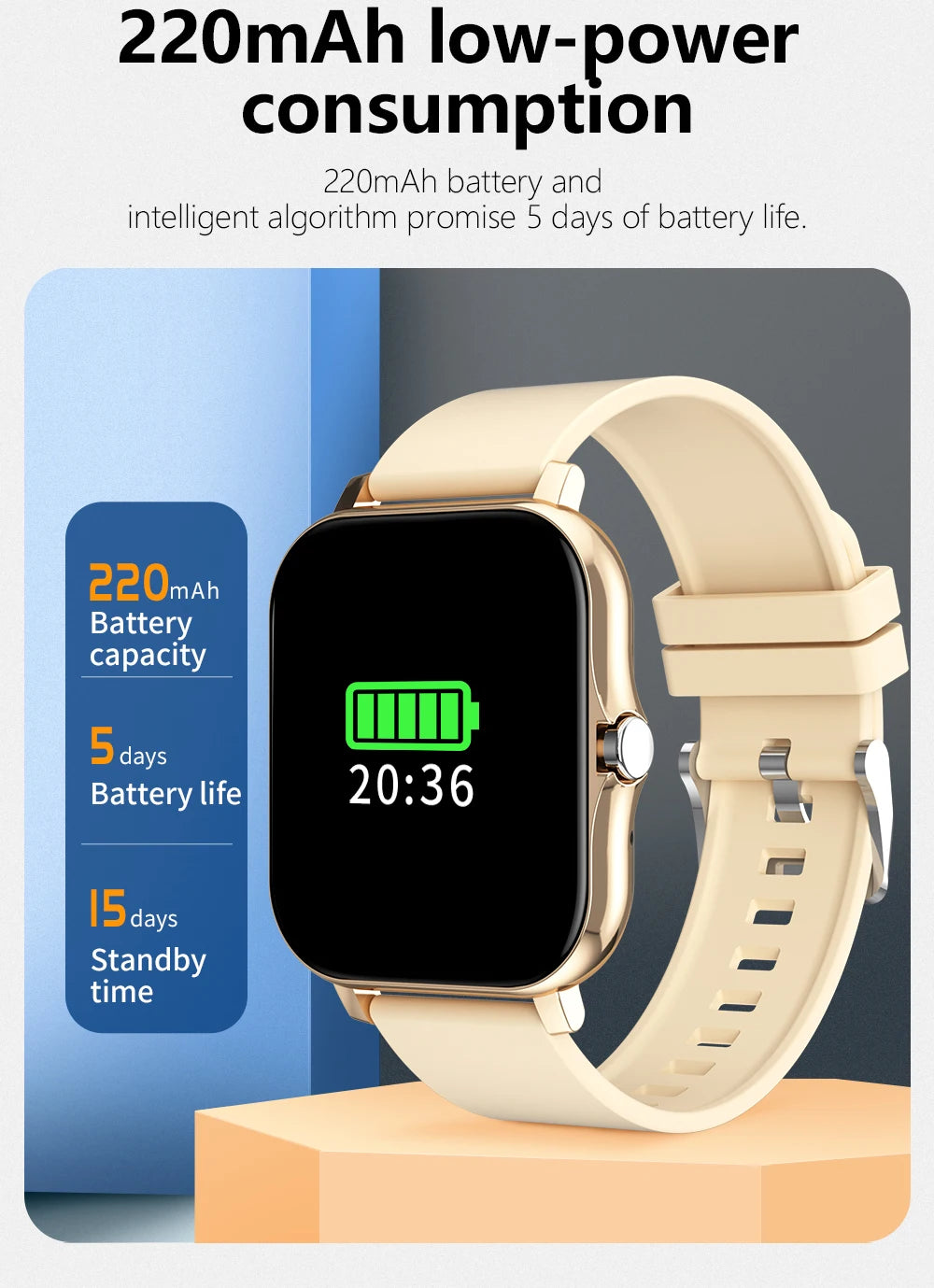 0.83" Sports Smartwatch – Fitness & Health Tracker