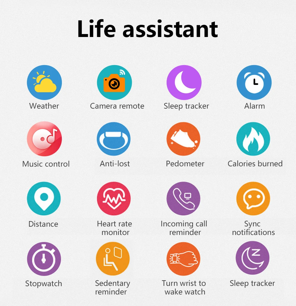 0.83" Sports Smartwatch – Fitness & Health Tracker