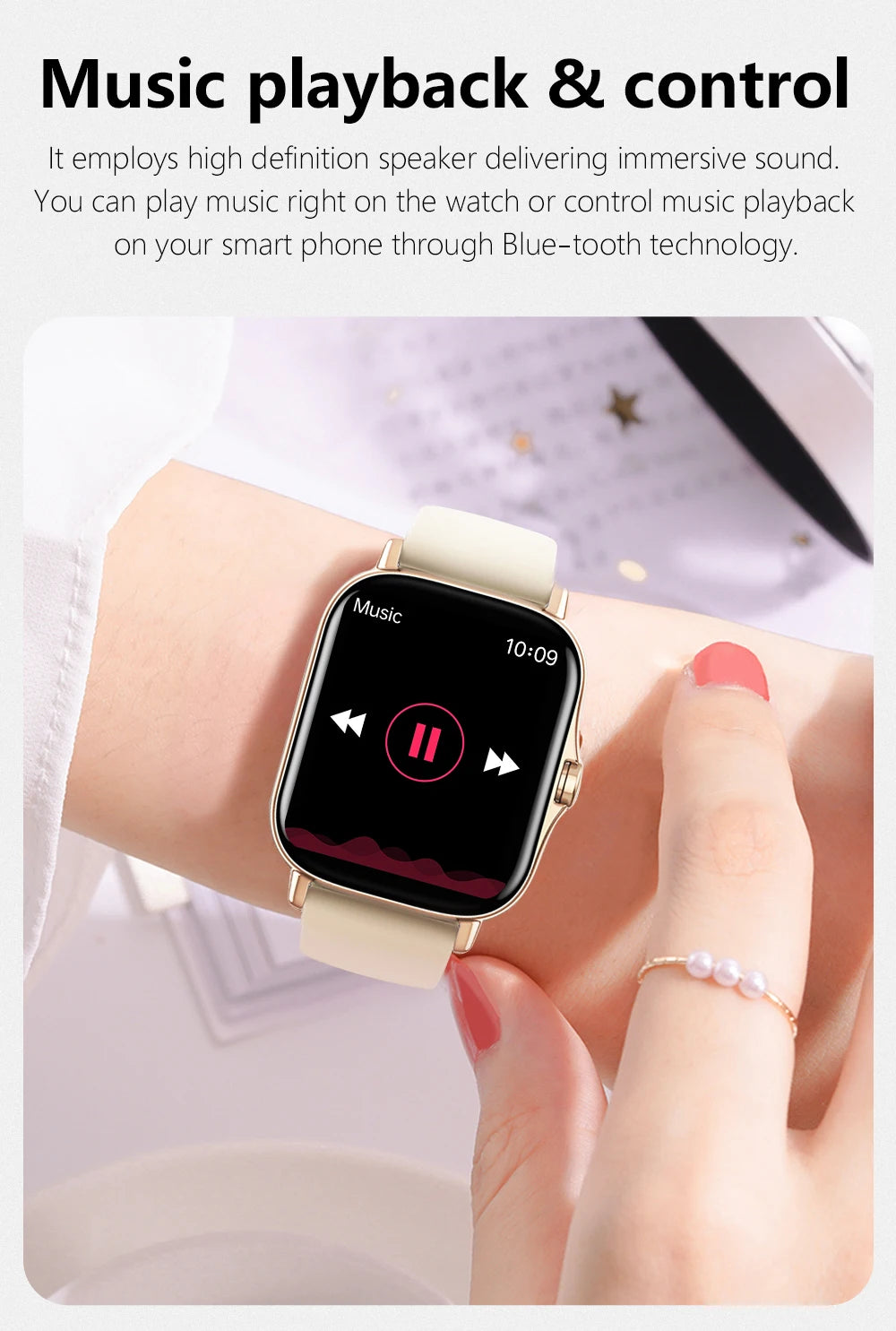 ⌚ 2025 Smart Fitness Watch – Bluetooth Call & Heart Rate Monitor