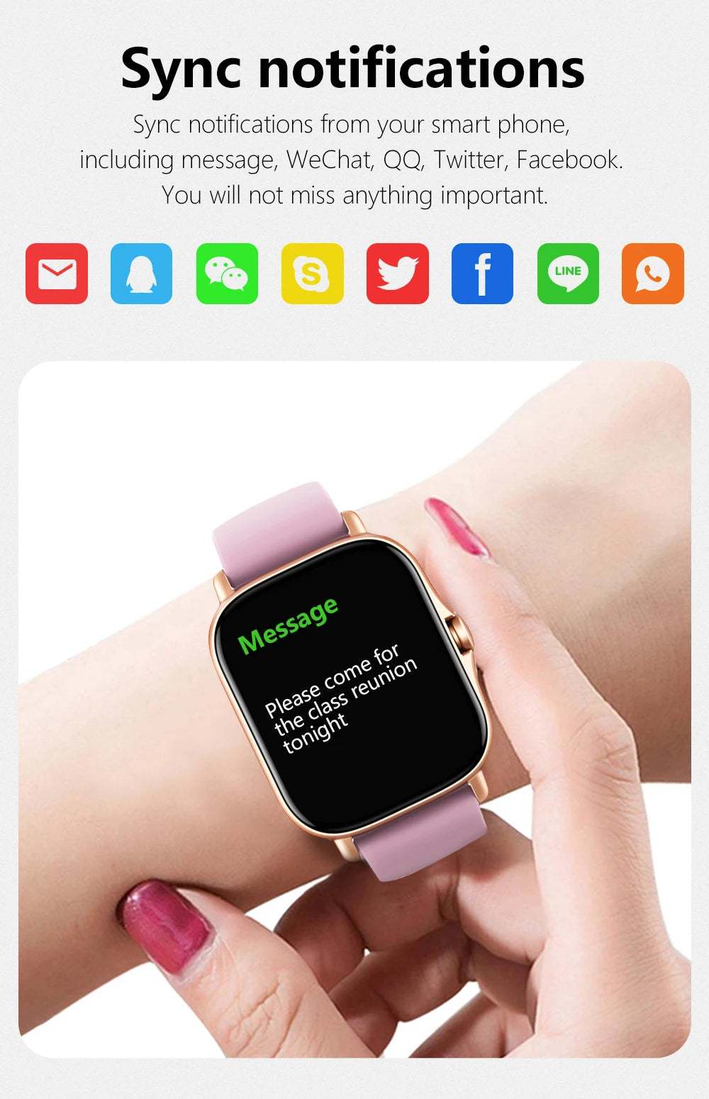 0.83" Sports Smartwatch – Fitness & Health Tracker