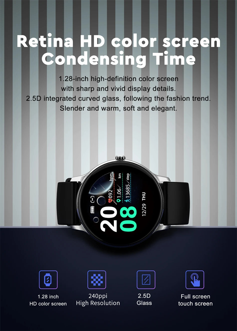 LIGE Women Smart Watch – Fitness Tracker & Heart Rate Monitor