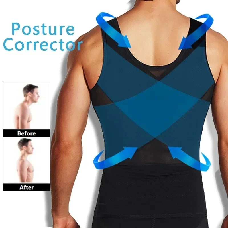 Men’s Compression Sports Vest – Sleeveless Fitness Base Layer