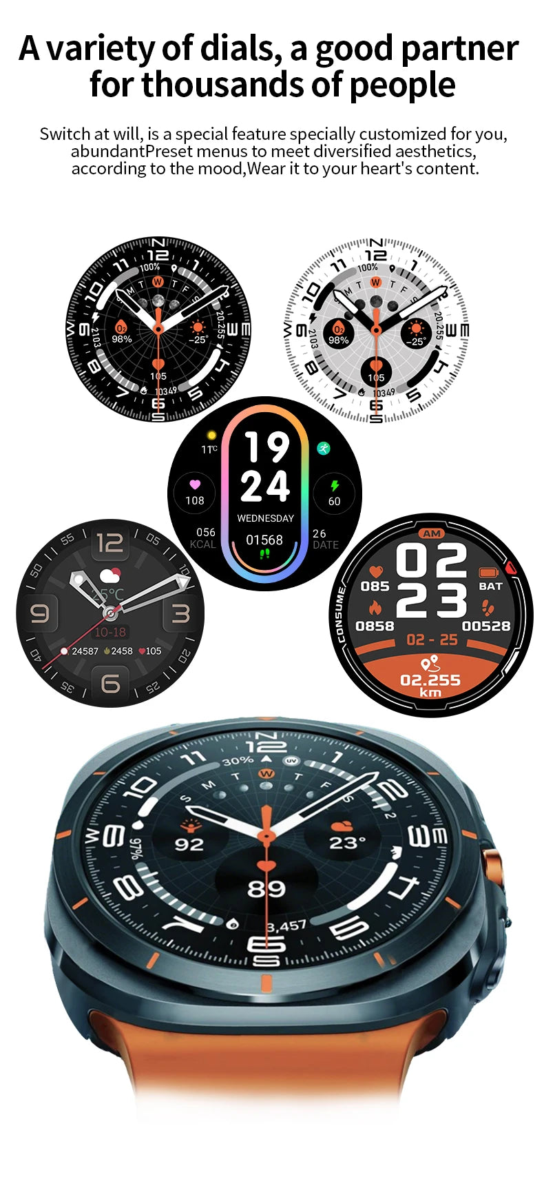 G.L Wear 2025 New Men's Smart Watch 1.52 Inch Bluetooth Talk Sports Fitness Pedometer Woman Smart Watch