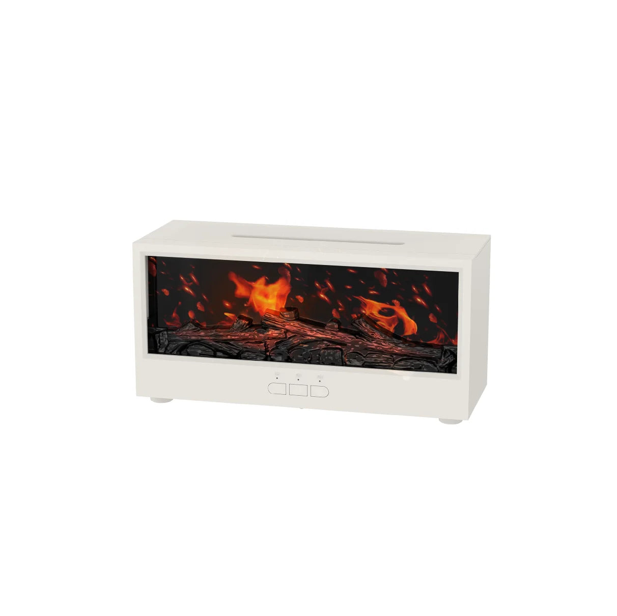 Fireplace Aroma Diffuser – Waterless Auto-Off Humidifier with LED & Remote