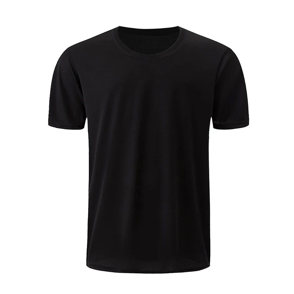 1/5 Pcs Men's Solid Color Waffle Sports Short Sleeve Fitness Running Jogging Base Clothes Joker Comfort License Training Shirt
