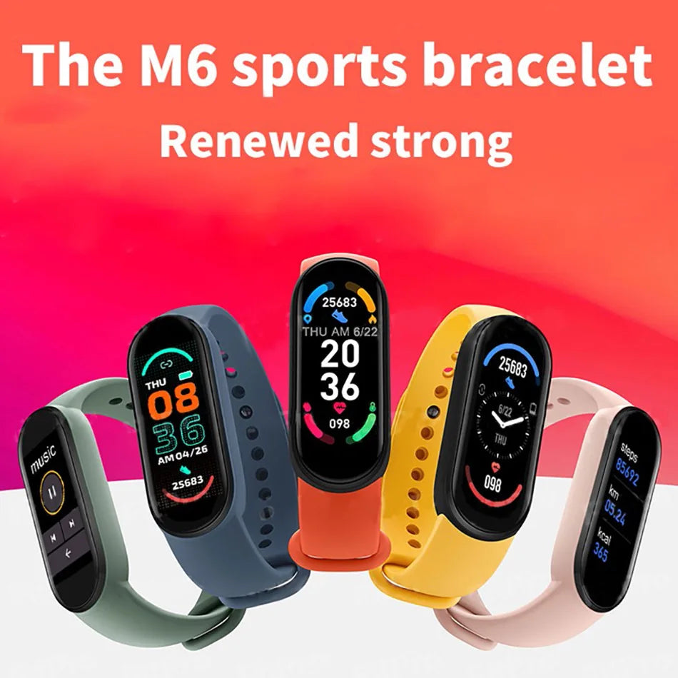 M6 Smart Watch – Fitness Bracelet with Heart Rate & BP Monitor