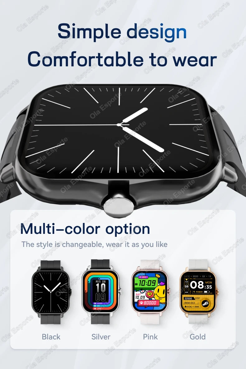 1.83″ Smart Watch – Full Touch Fitness Tracker with Bluetooth Call