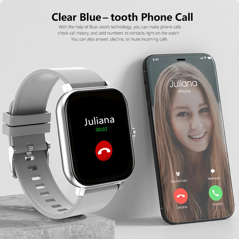⌚ 2025 Smart Fitness Watch – Bluetooth Call & Heart Rate Monitor