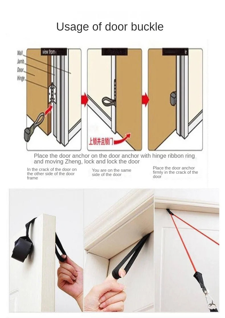 Elastic Resistance Door Anchor – Fitness Band Doorway Holder