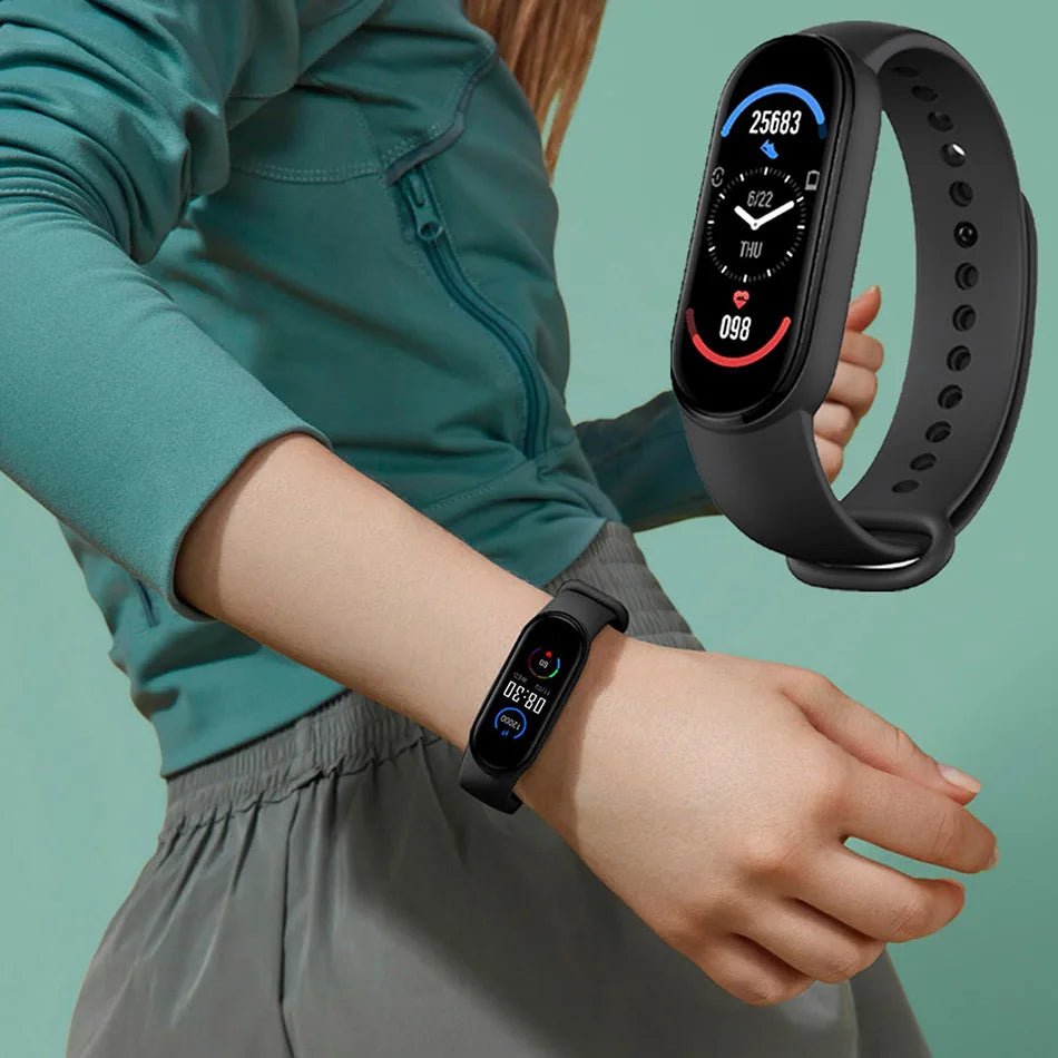 M6 Smart Watch – Fitness Bracelet with Heart Rate & BP Monitor