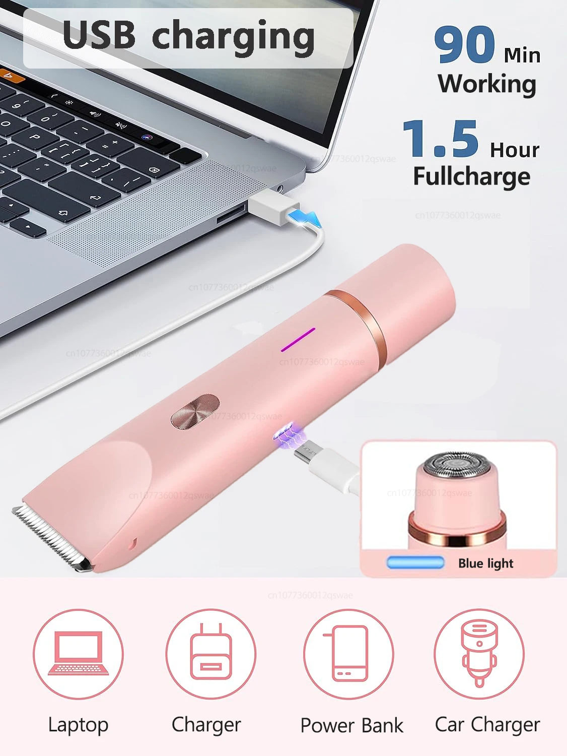 Women Electric Shaver – Dual Head Hair Removal Trimmer