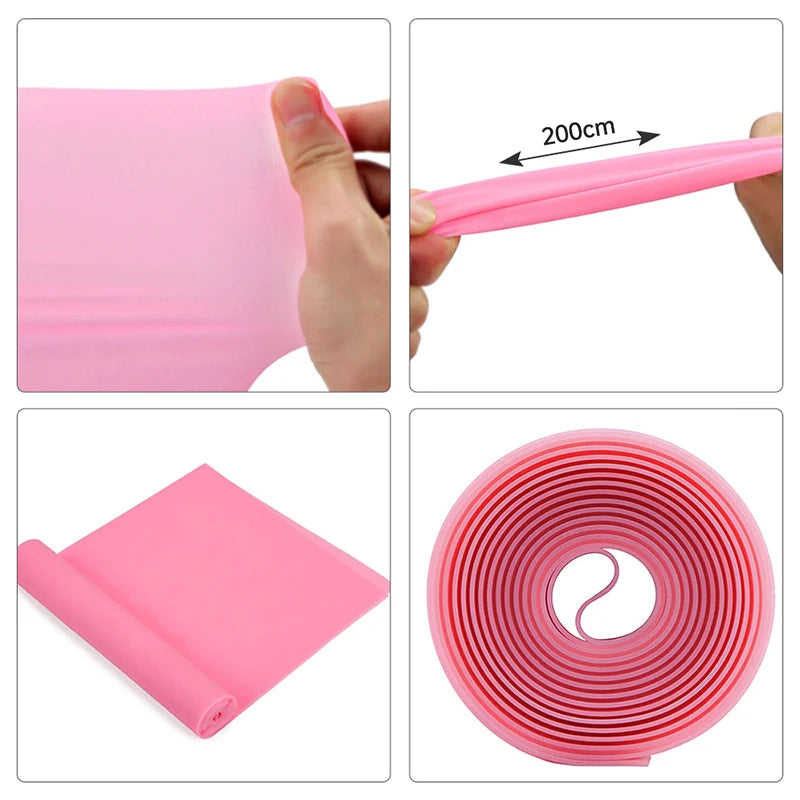 Yoga & Pilates Elastic Resistance Band – 150cm Natural Rubber Fitness Band
