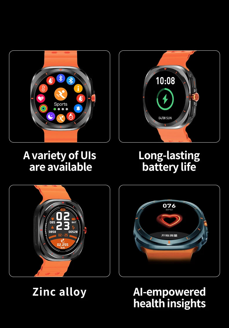 G.L Wear 2025 New Men's Smart Watch 1.52 Inch Bluetooth Talk Sports Fitness Pedometer Woman Smart Watch