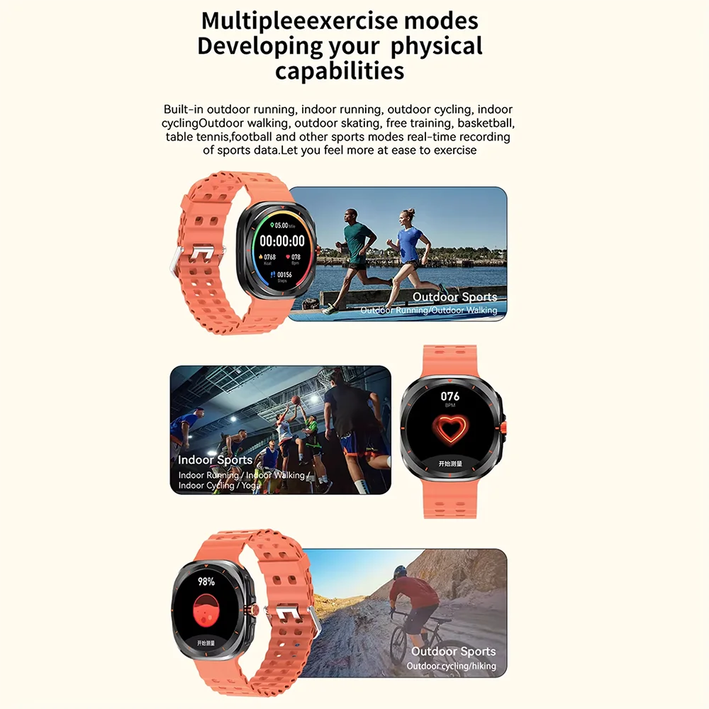 G.L Wear 2025 New Men's Smart Watch 1.52 Inch Bluetooth Talk Sports Fitness Pedometer Woman Smart Watch