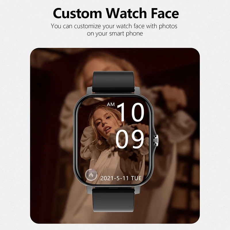 ⌚ 2025 Smart Fitness Watch – Bluetooth Call & Heart Rate Monitor