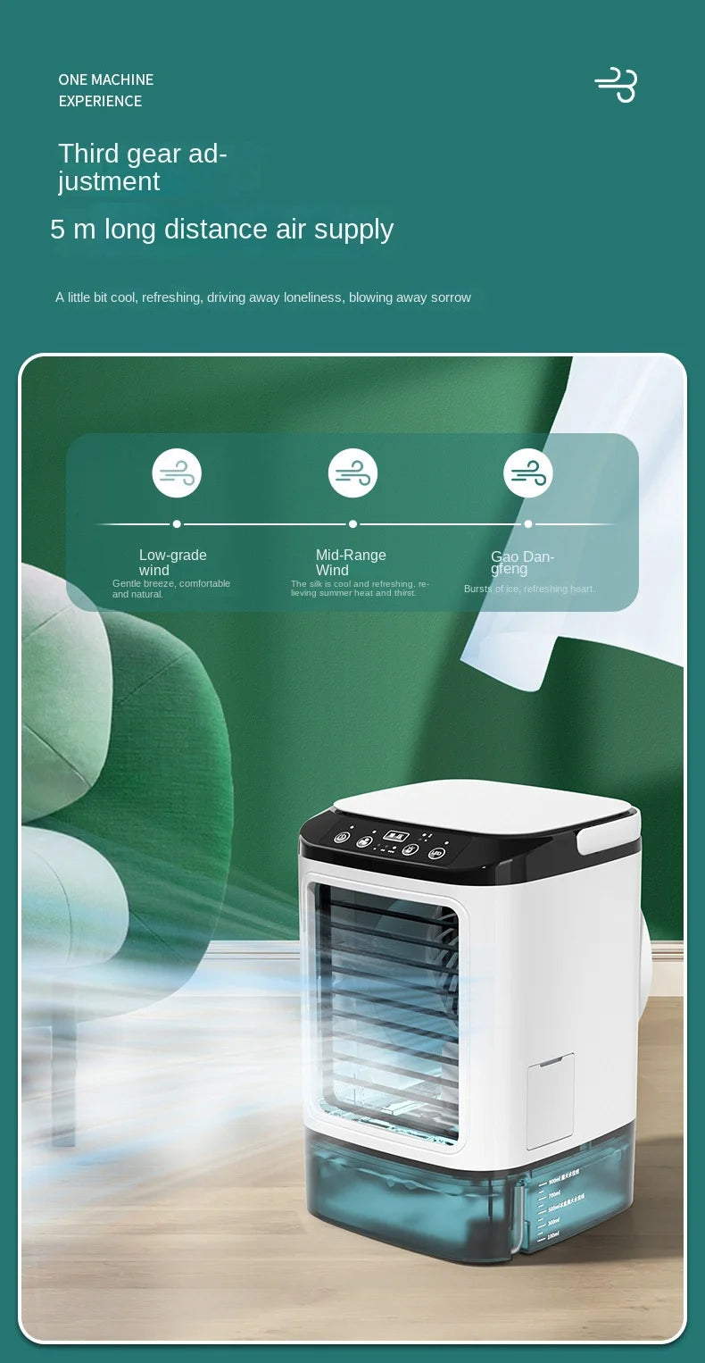 Desktop Portable Air Cooler – Ultrasonic Mist Fan with Night Light