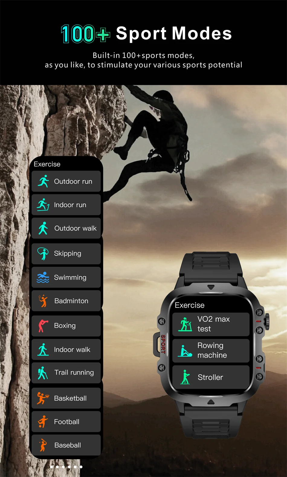 2024 New For Xiaomi 1.96" Bluetooth Call Military Smart Watch Men 5ATM Outdoor Sports Fitness Tracker Health Monitor Smartwatch