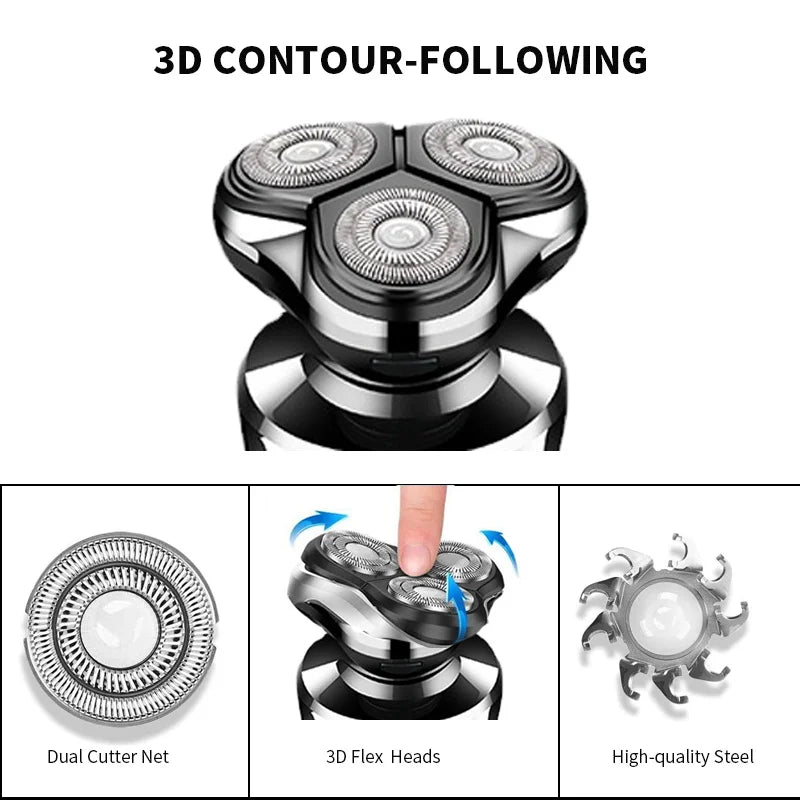 Rechargeable 3D Floating Electric Shaver for Men