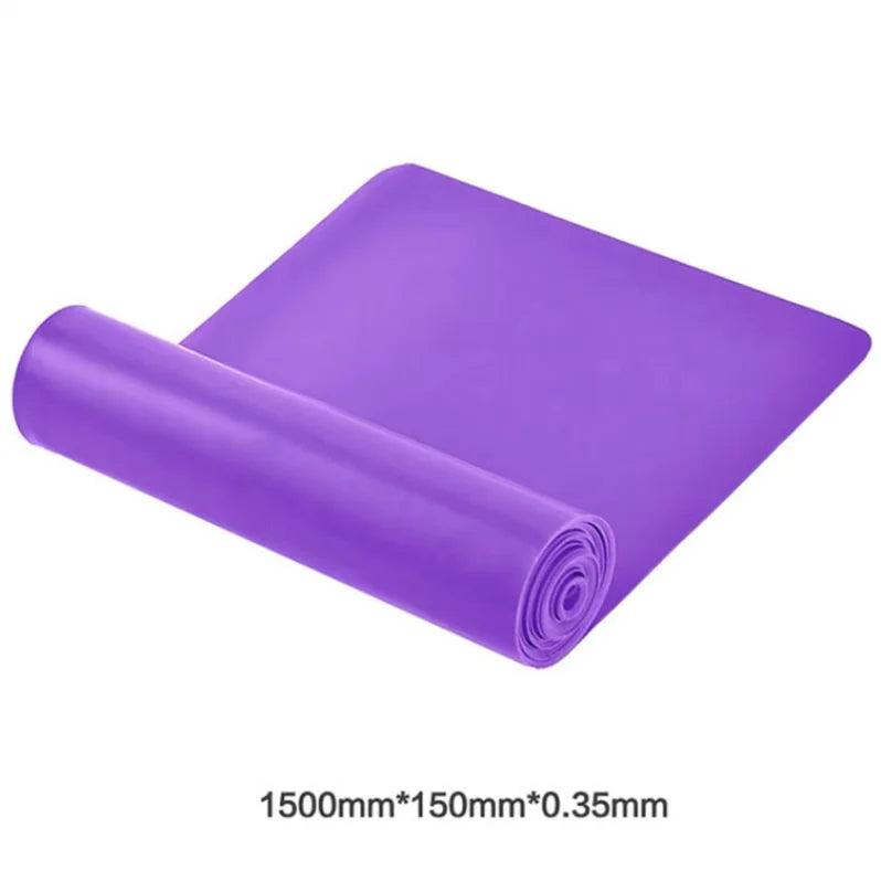 Yoga & Pilates Elastic Resistance Band – 150cm Natural Rubber Fitness Band