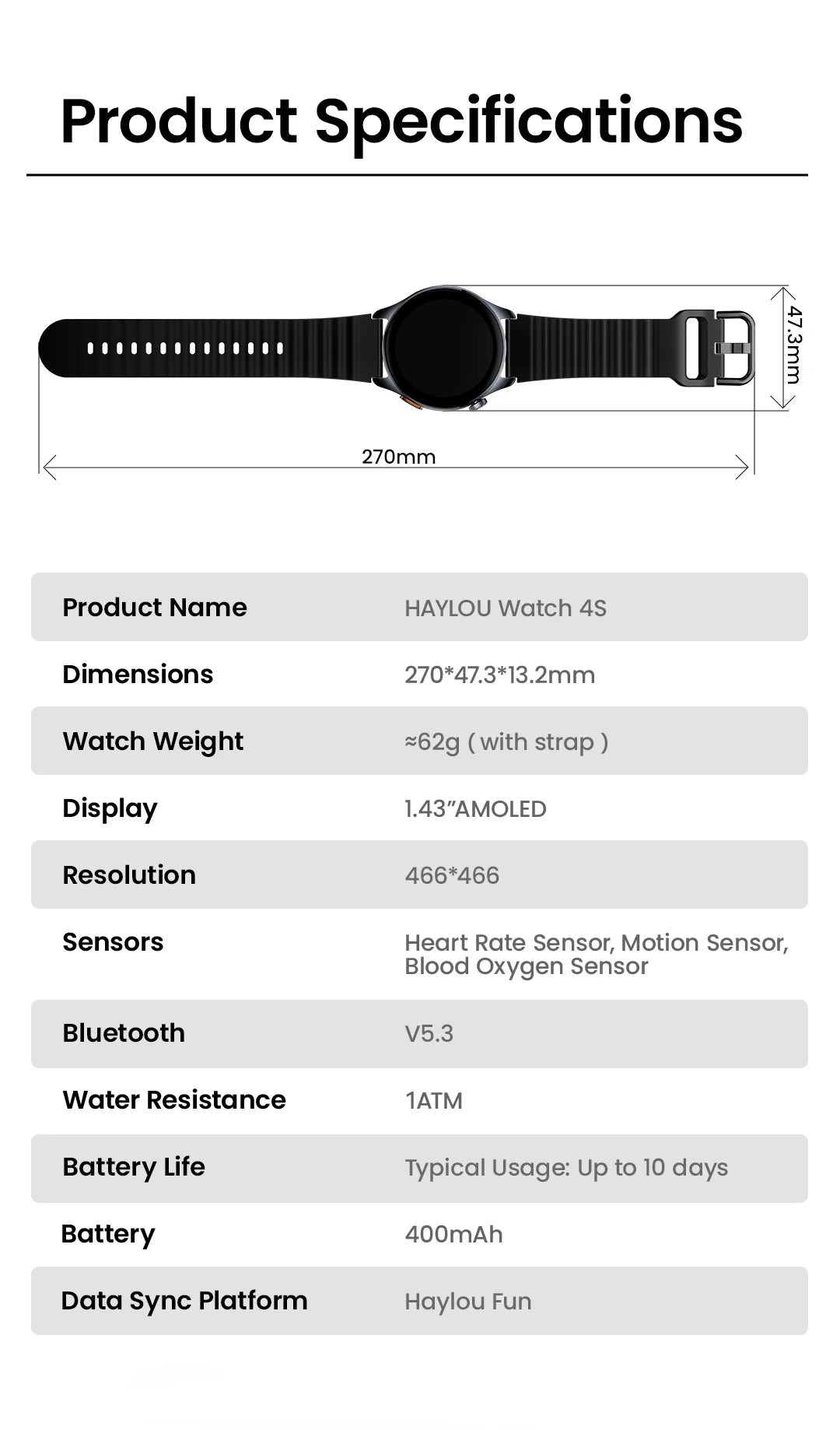 HAYLOU Watch 4S GPS Smartwatch