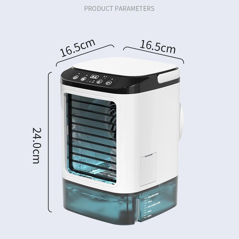 Desktop Portable Air Cooler – Ultrasonic Mist Fan with Night Light