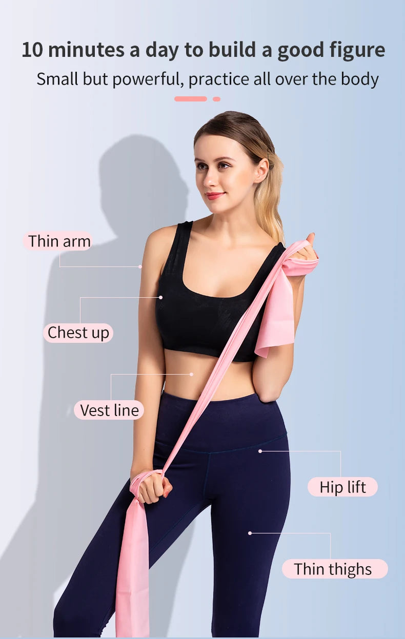Yoga & Pilates Elastic Resistance Band – 150cm Natural Rubber Fitness Band