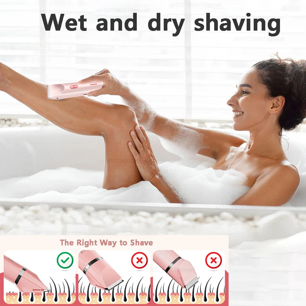Women Electric Shaver – Dual Head Hair Removal Trimmer