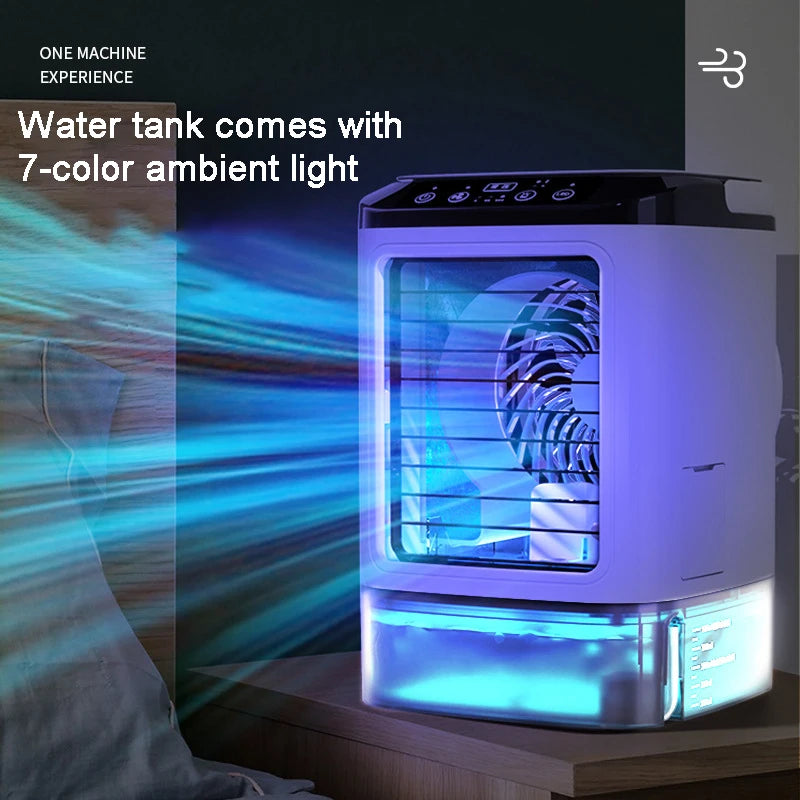 Desktop Portable Air Cooler – Ultrasonic Mist Fan with Night Light
