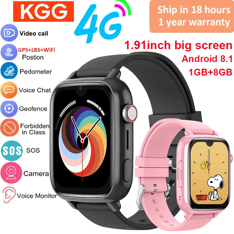 4G Kids Smart Watch – GPS Tracker & Video Call