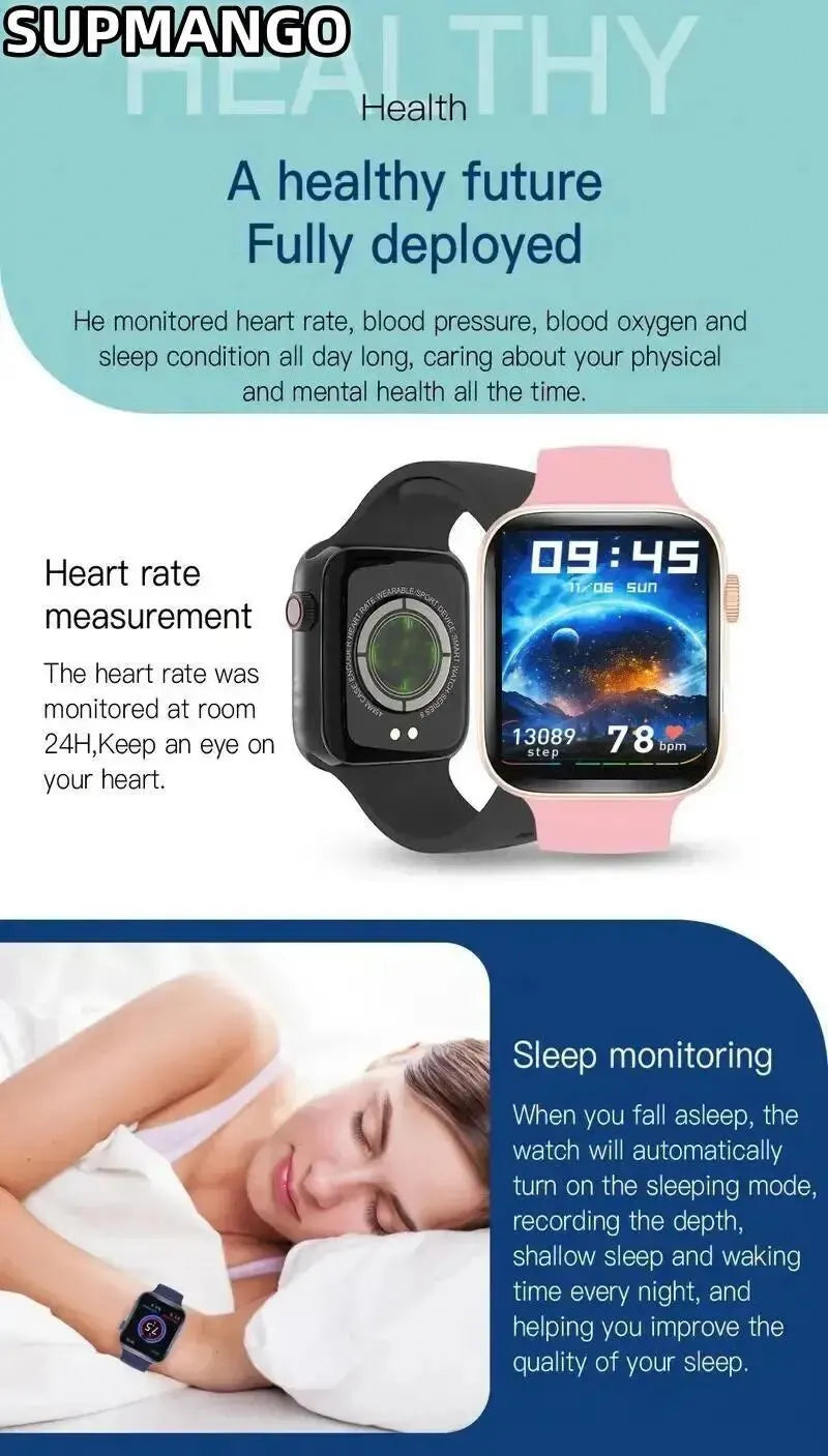 S8 Smart Watch – Bluetooth Call Fitness & Health Tracker