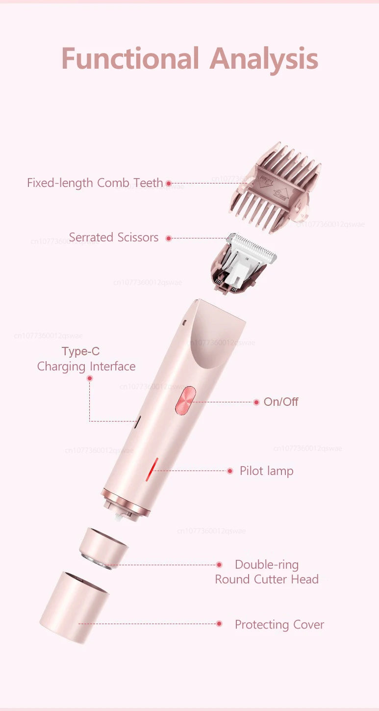 Women Electric Shaver – Dual Head Hair Removal Trimmer