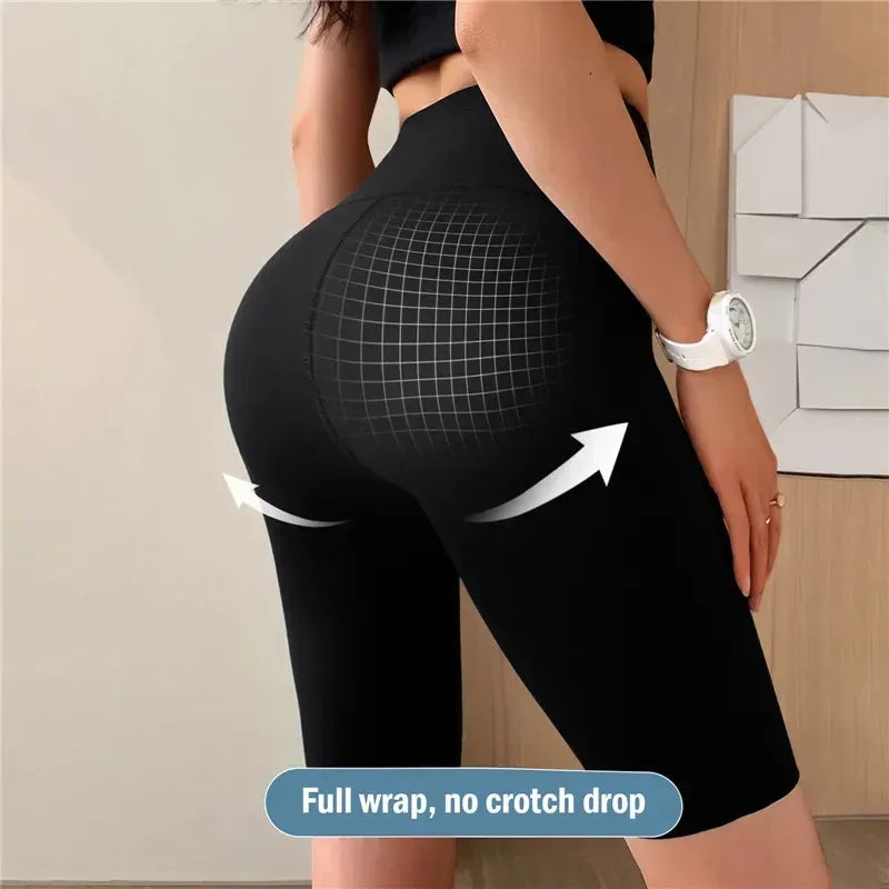 Women’s High-Waist Gym Shorts – Push-Up Fitness & Yoga Shorts