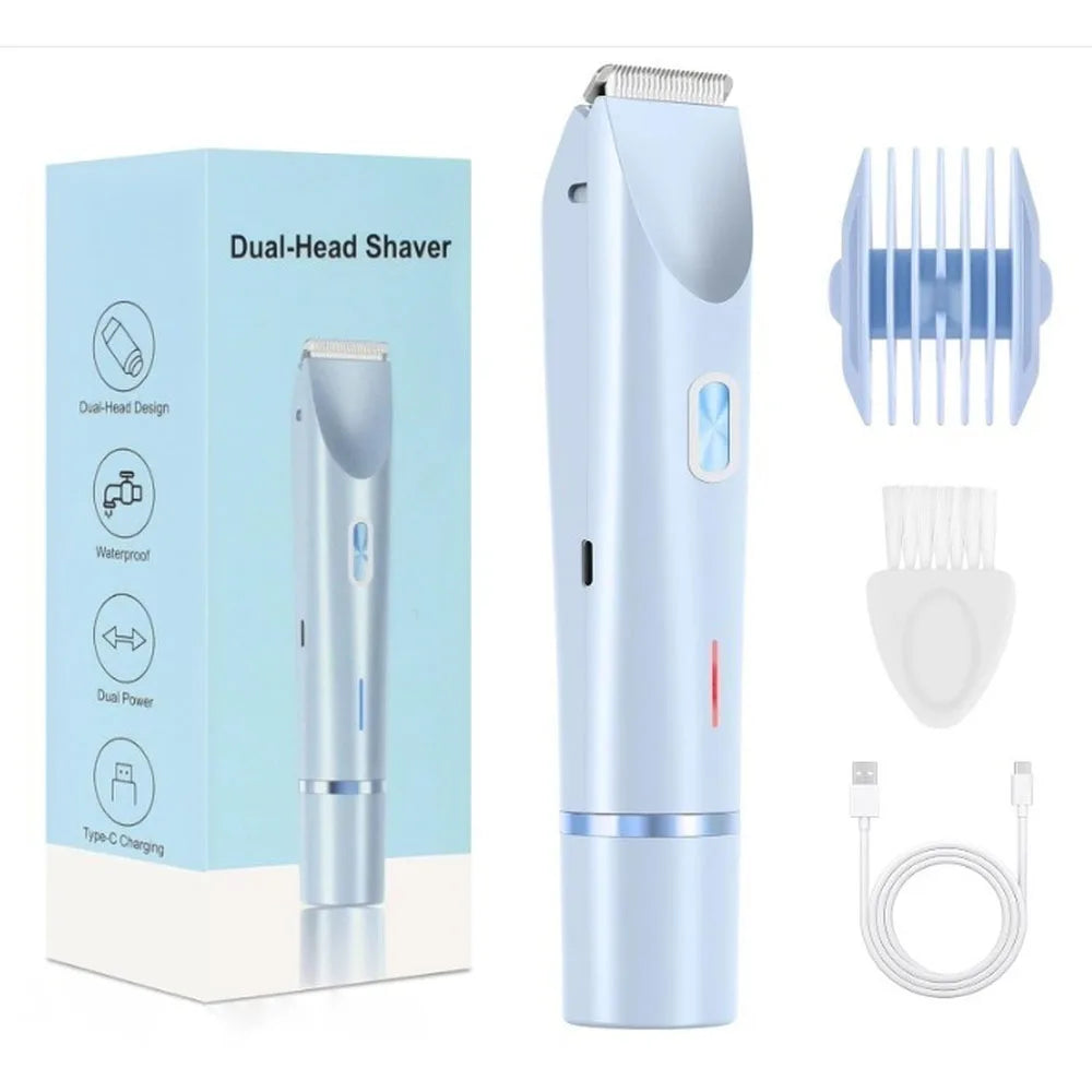 Women Electric Shaver – Dual Head Hair Removal Trimmer