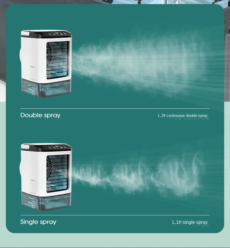 Desktop Portable Air Cooler – Ultrasonic Mist Fan with Night Light