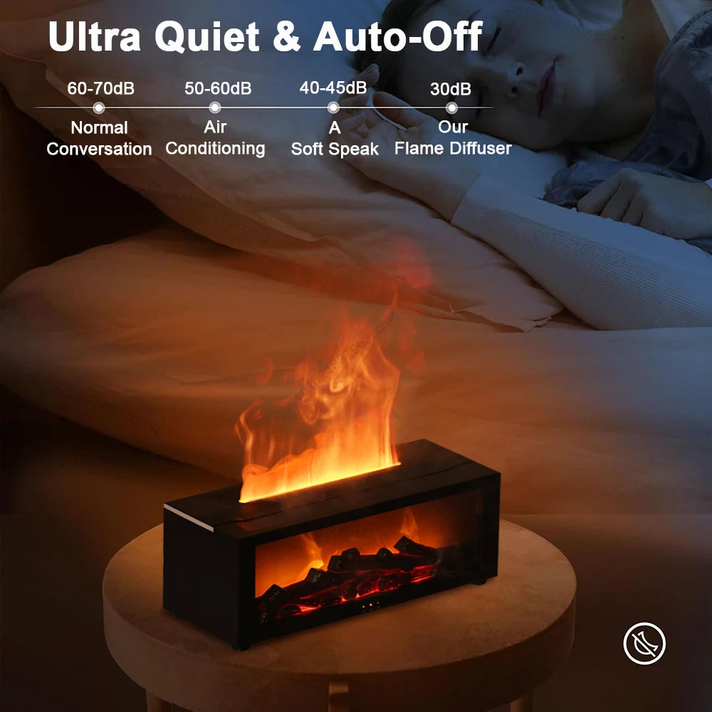 Flame Aroma Humidifier – Essential Oil Diffuser with LED & Remote