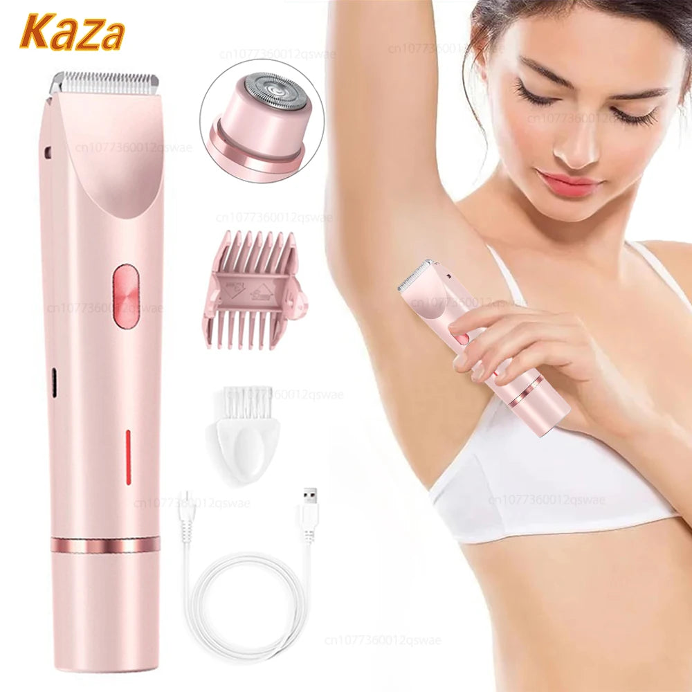 Women Electric Shaver – Dual Head Hair Removal Trimmer