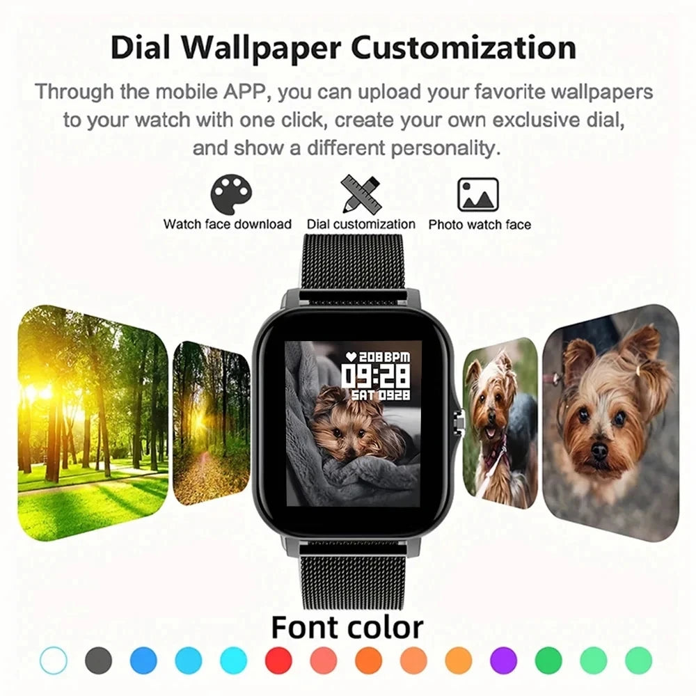 1.83″ Smart Watch – Full Touch Fitness Tracker with Bluetooth Call