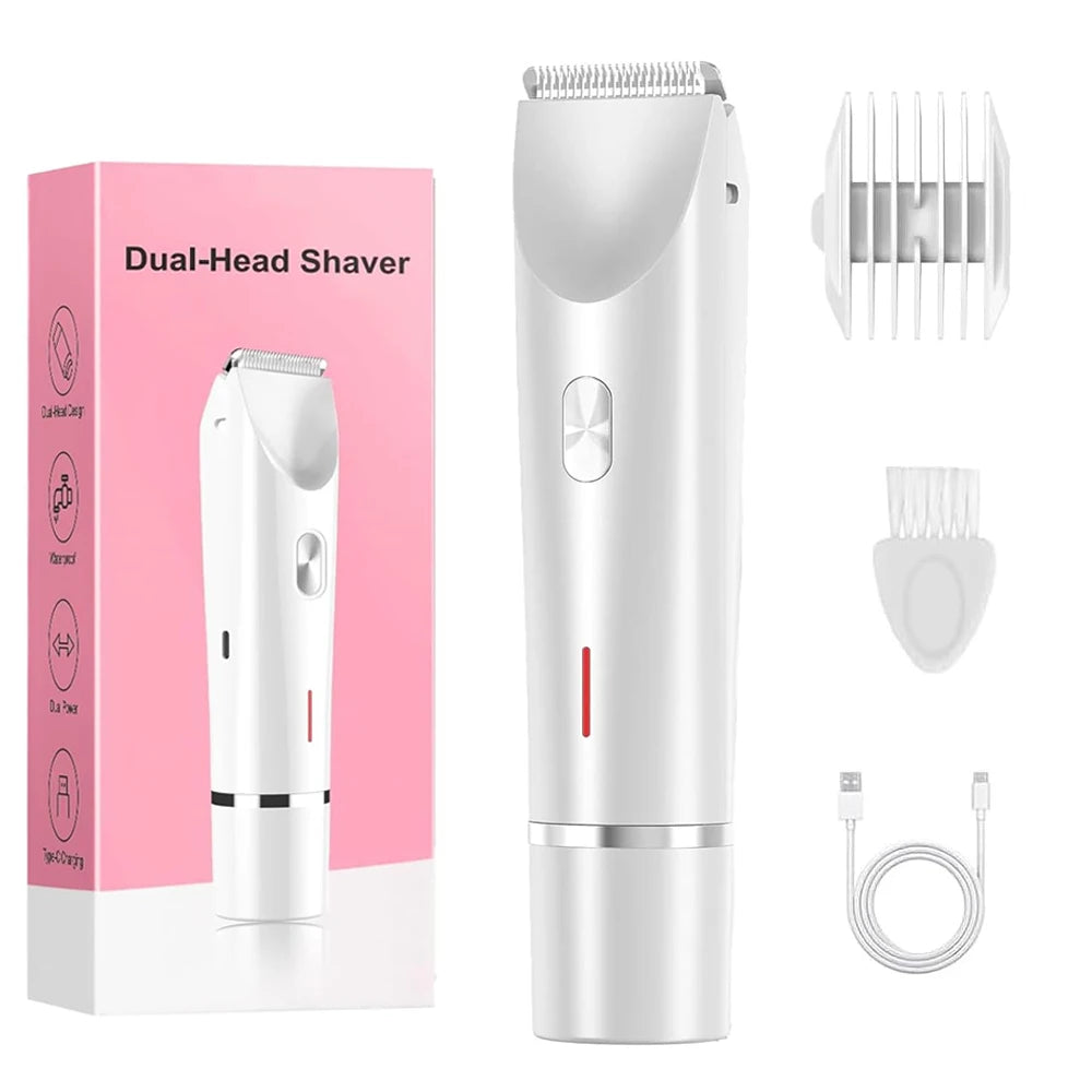 Women Electric Shaver – Dual Head Hair Removal Trimmer