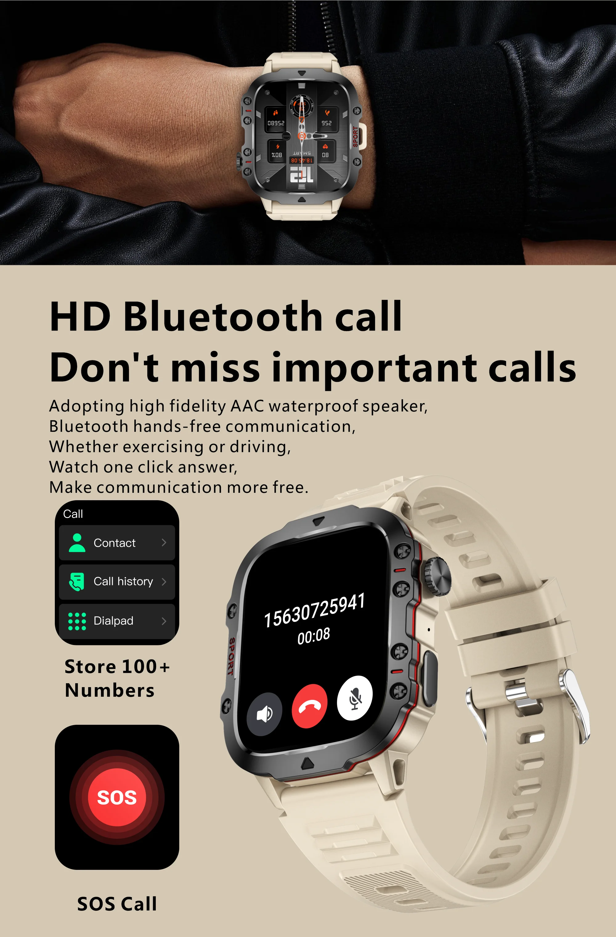 Original Men Smart Watches Bluetooth Call Fitness Clock 3ATM IP68 Swim Waterproof Sport Smartwatch for Women Xiaomi Android 2025