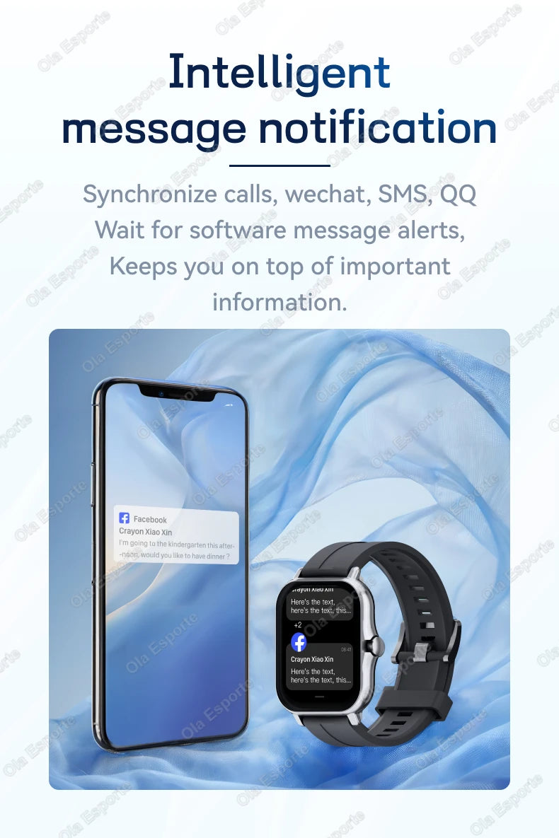 1.83″ Smart Watch – Full Touch Fitness Tracker with Bluetooth Call