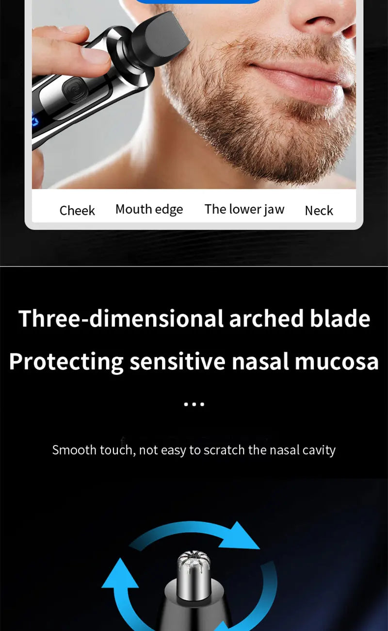 Rechargeable 3D Floating Electric Shaver for Men