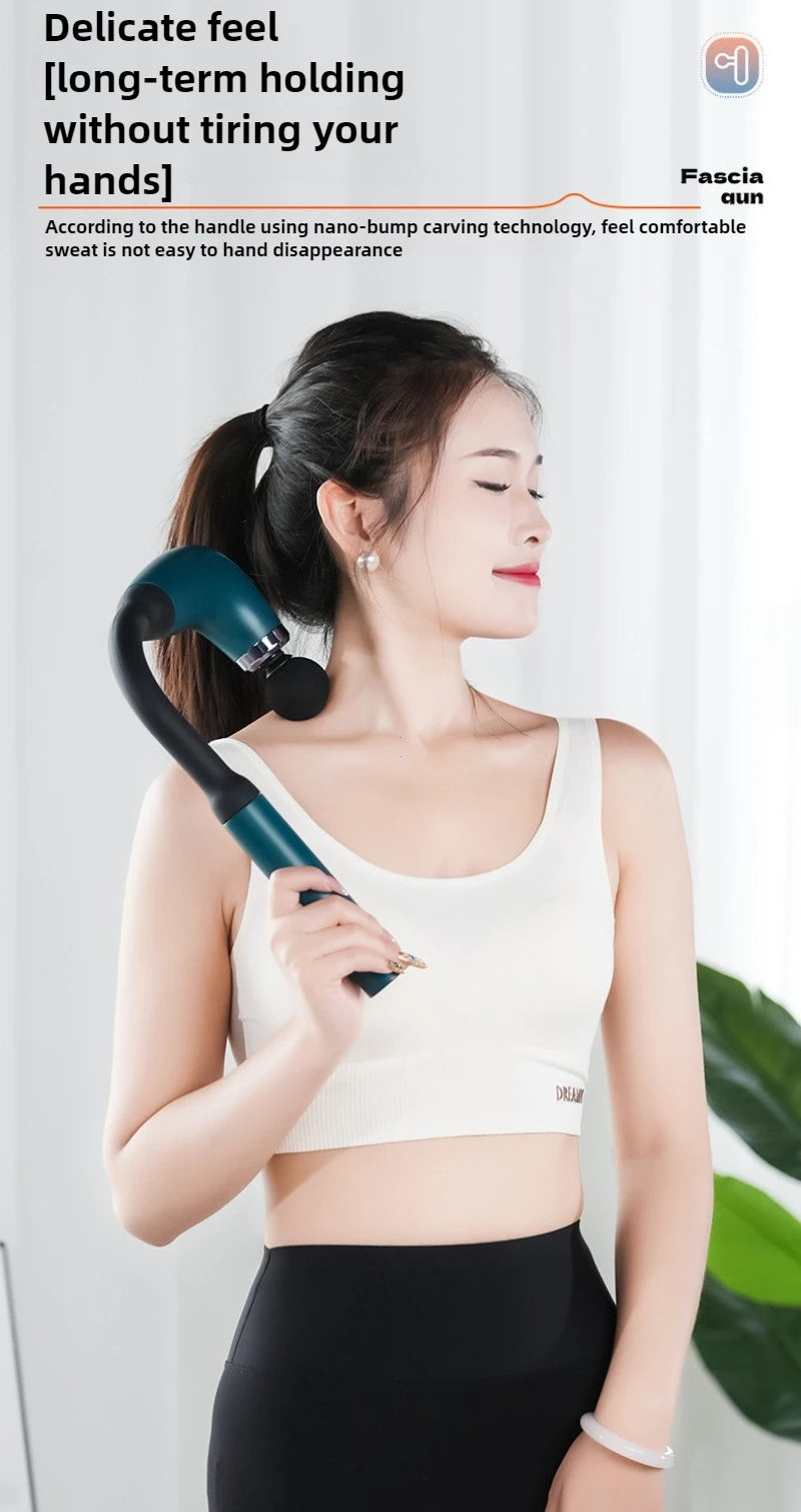 2025 Smart Curved Fascia Gun – Electric Handheld Massage Hammer