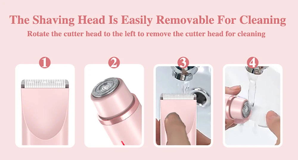 Women Electric Shaver – Dual Head Hair Removal Trimmer