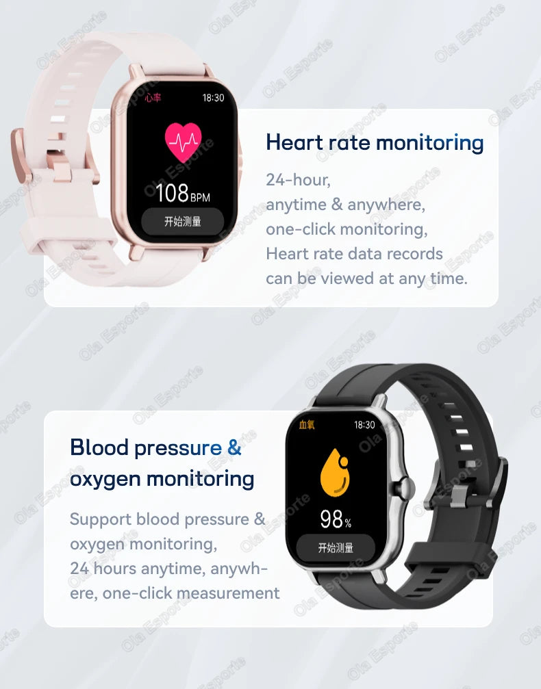 1.83″ Smart Watch – Full Touch Fitness Tracker with Bluetooth Call