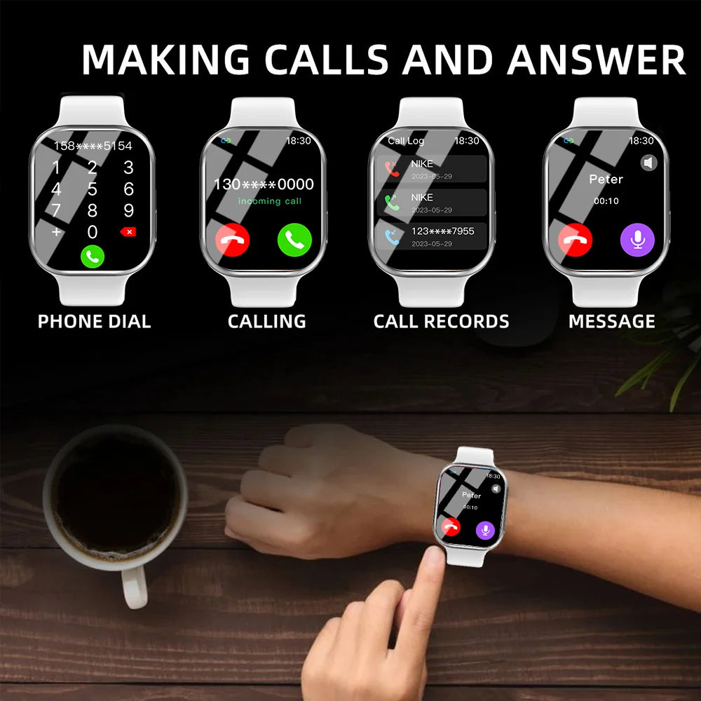 LAXASFIT Series 10 Smart Watch BT Voice Call Healthy Sports Bracelet Fitness Tracker Smart Watch Men Women Holiday Gift