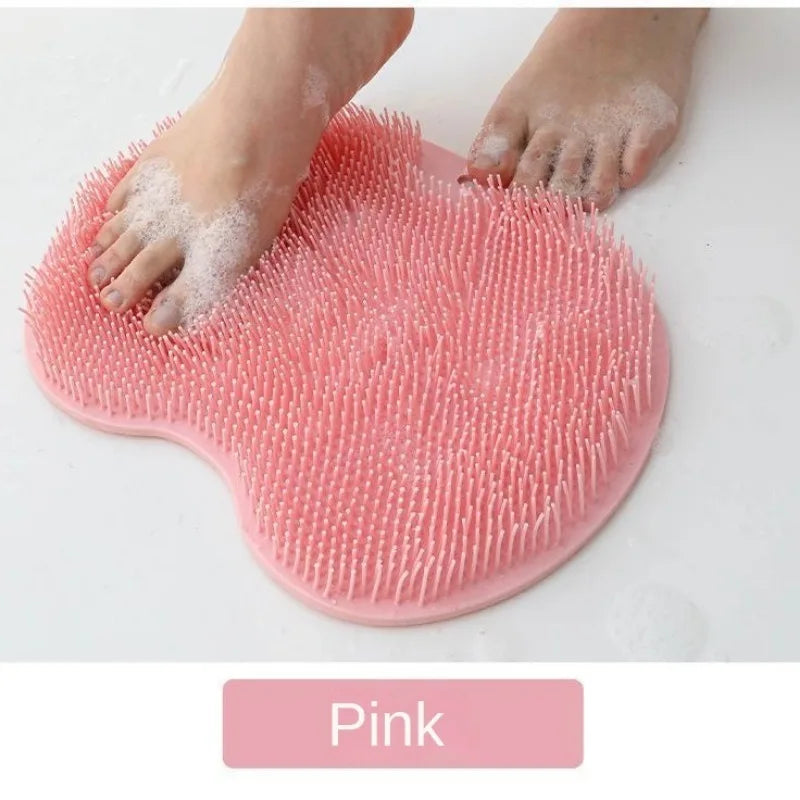 Exfoliating Foot & Back Scrubber – Anti-Slip Suction Shower Brush